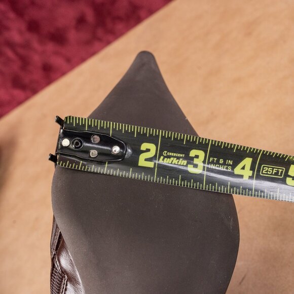 Jeffrey Campbell Women Darling Fashion Party Pointy Brown Faux Leather Boots 11 - Picture 6 of 9